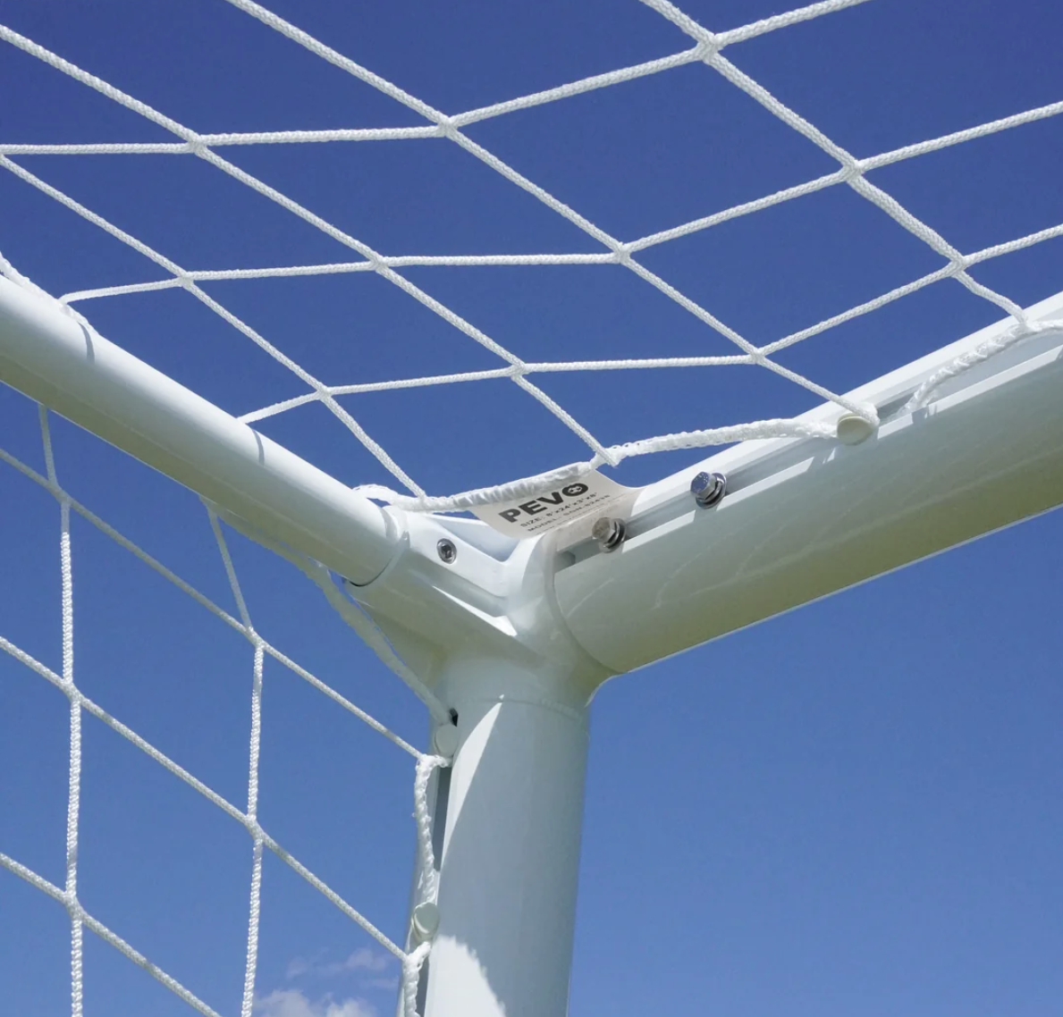 Pevo 6x12 Channel Soccer Goal - Front Upper Corner