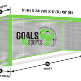 8x24x6x6 Soccer Net Goal Dimensions