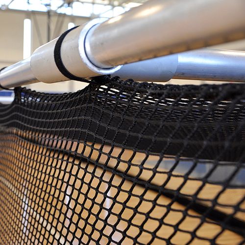 Raised Retractable Batting Cages -  Ceiling Suspended,  Tubing & Netting