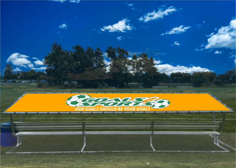 PEVO Covered Team Benches - Gold - Print