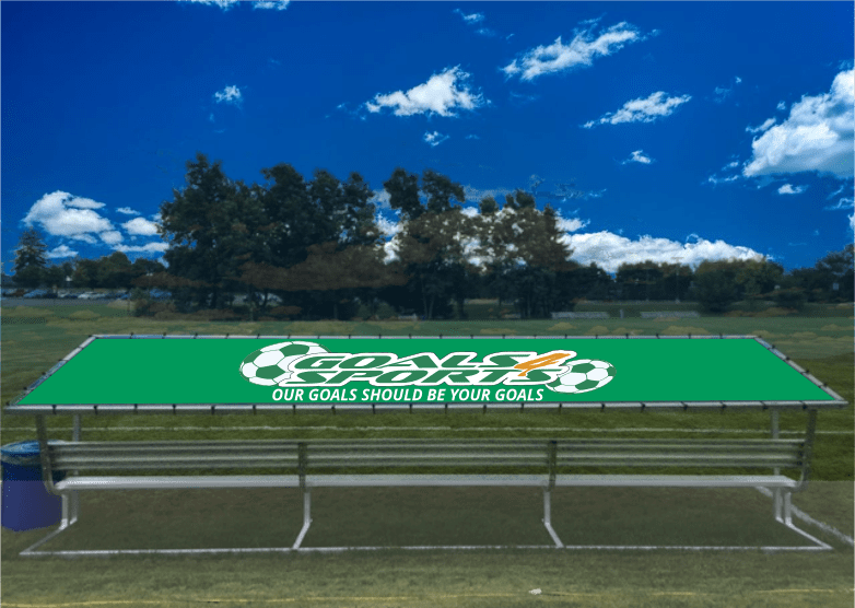 PEVO Covered Team Benches - Kelly Green - Print