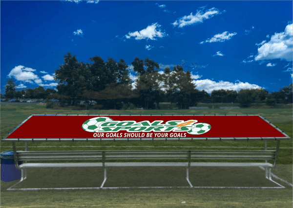 PEVO Covered Team Benches - Maroon - Print