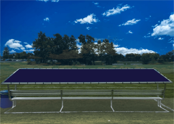 PEVO Covered Team Benches - Navy Blue - No Printing