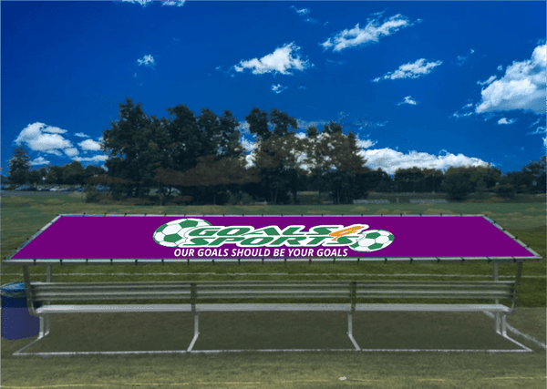 PEVO Covered Team Benches - Purple - Print