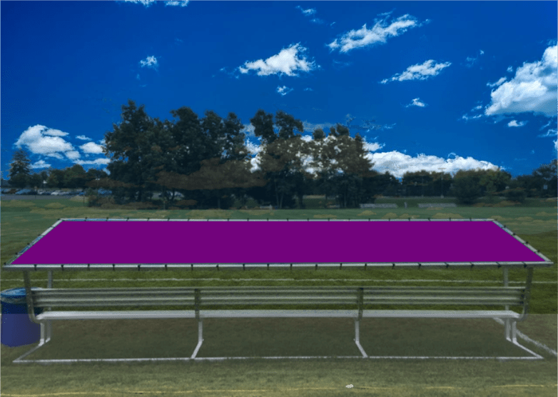PEVO Covered Team Benches - Purple - No Printing