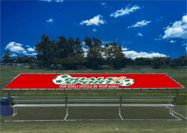 PEVO Covered Team Benches - Red - Print
