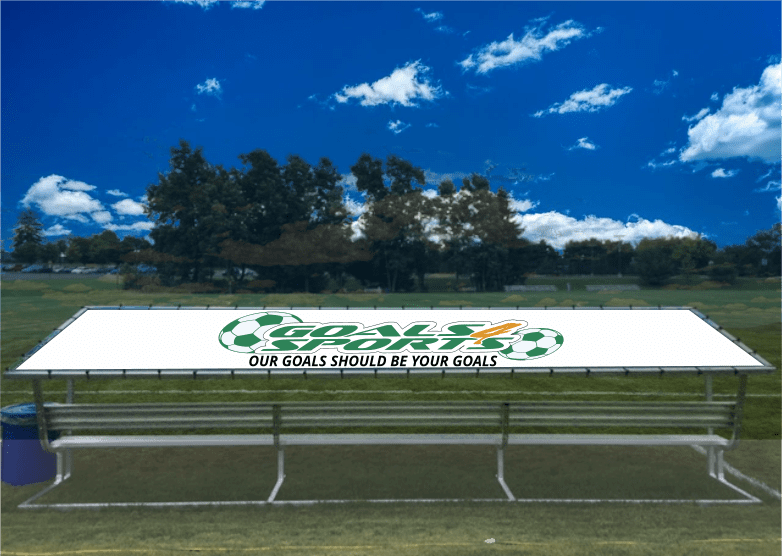 PEVO Covered Team Benches - White - Print