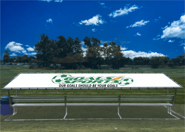PEVO Covered Team Benches - White - Print