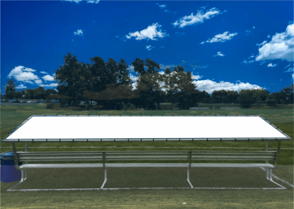 PEVO Covered Team Benches - White - No Printing