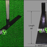 PEVO Flat Faced Training Goal Heavy Duty Base for Turf - Dimensions