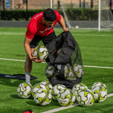 Coach Filling the Heavy Duty Soccer Ball Bag