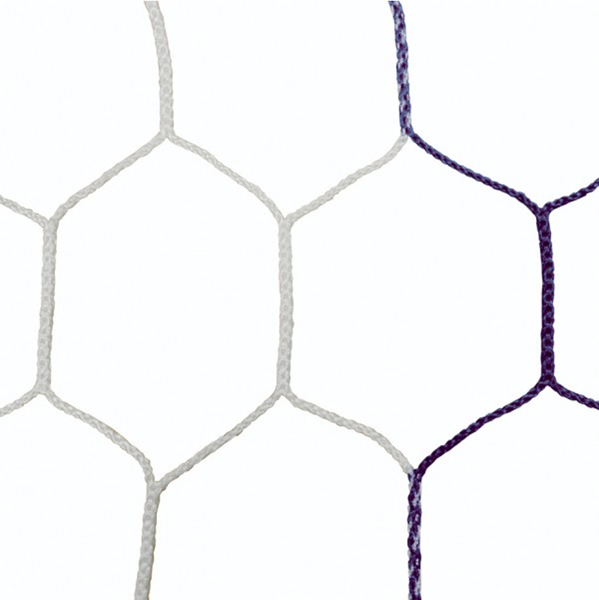 8x24x6x6 Black & White Soccer Net | 5mm Hex Mesh (Pair)