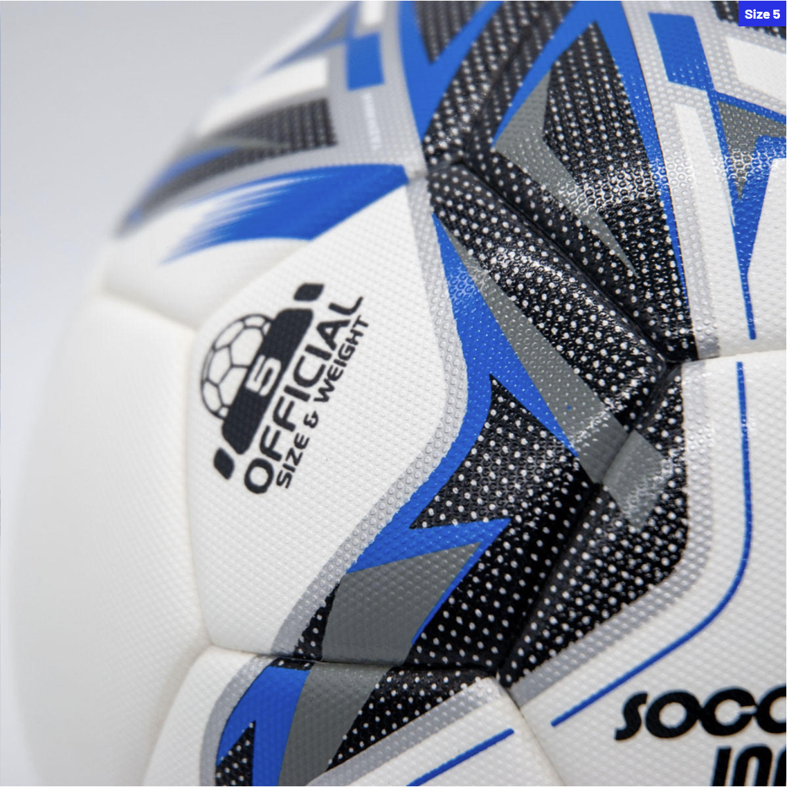 Blue & Black NFHS Tazmania Match Soccer Ball - Official Size 5