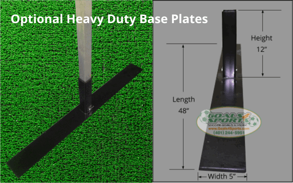 PEVO Flat Faced Training Goal Heavy Duty Base for Turf