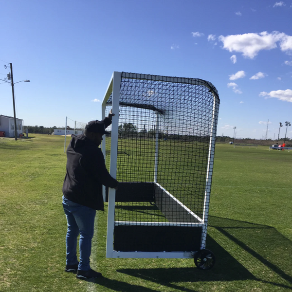 PEVO Championship Field Hockey Goal being Moved