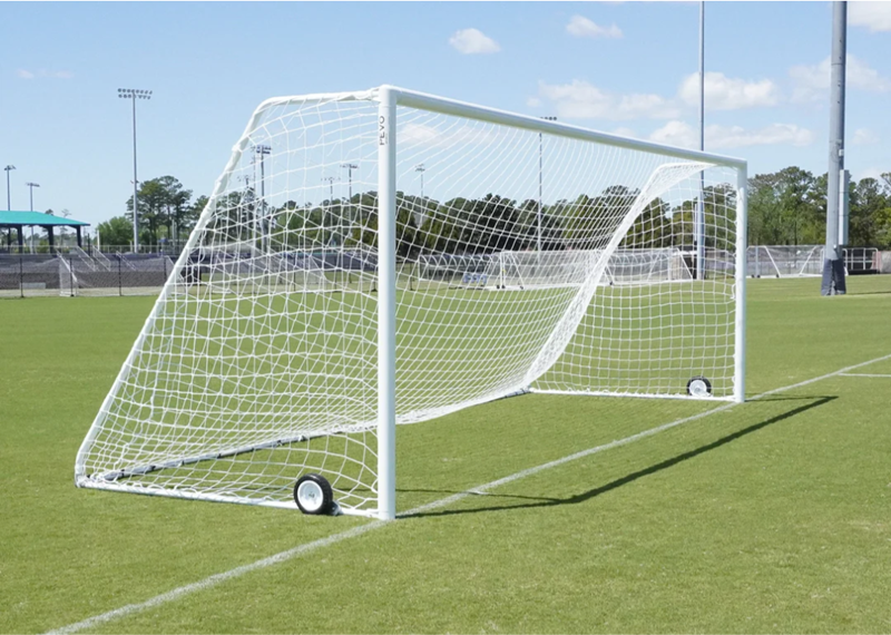 Pevo Channel Soccer Goals - Front Angle View