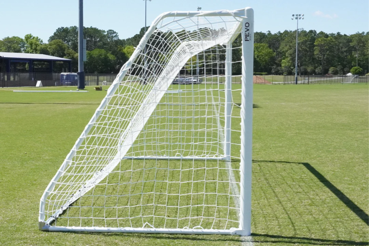 Pevo 6x12 Channel Soccer Goal - Side View