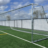 PEVO 8x24 Economy Soccer Goal - Side Angle View