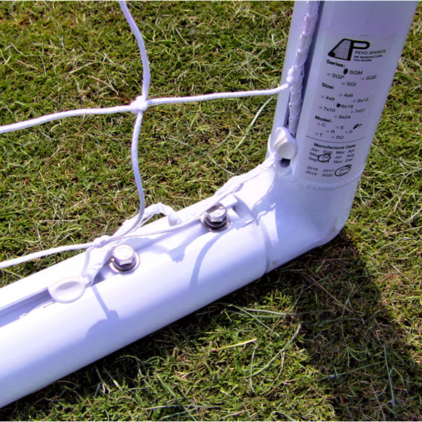 PEVO 7x21 Park Soccer Goal - Lower Front Corner