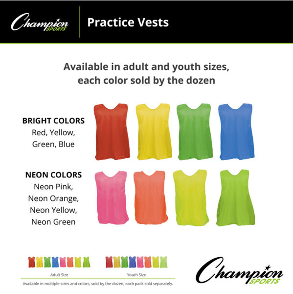 Youth Practice Scrimmage Vests