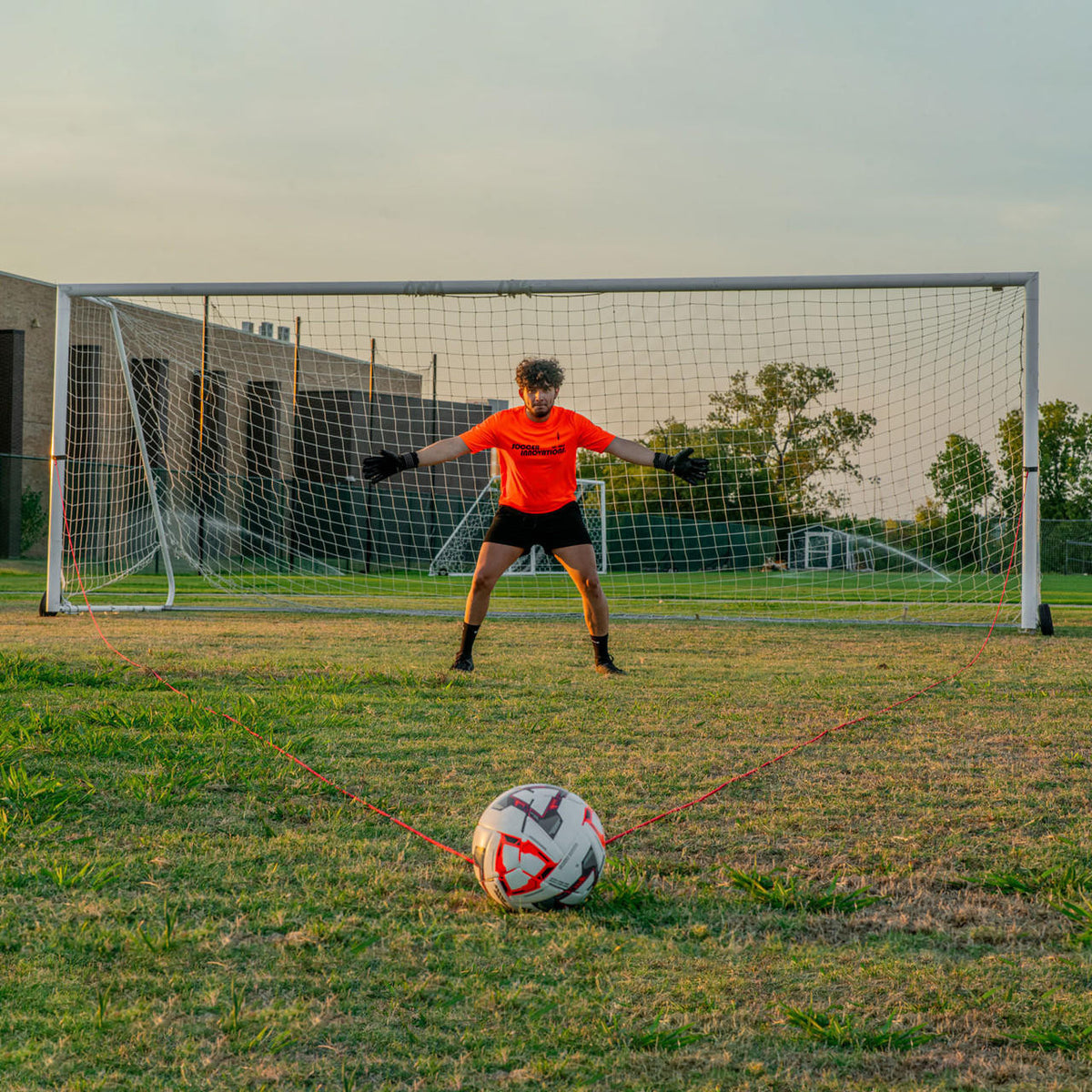 Soccer Goalkeeper Angle Ball with Keeper