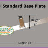 PEVO Flat Faced Training Goal or Re-bounder Ground Base for Turf - Dimensions