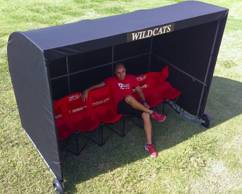 Goals4Sports 8.5-foot referee sports shelter providing covered sideline protection for game officials