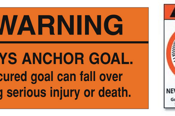 Soccer Goal Safety Sticker Large