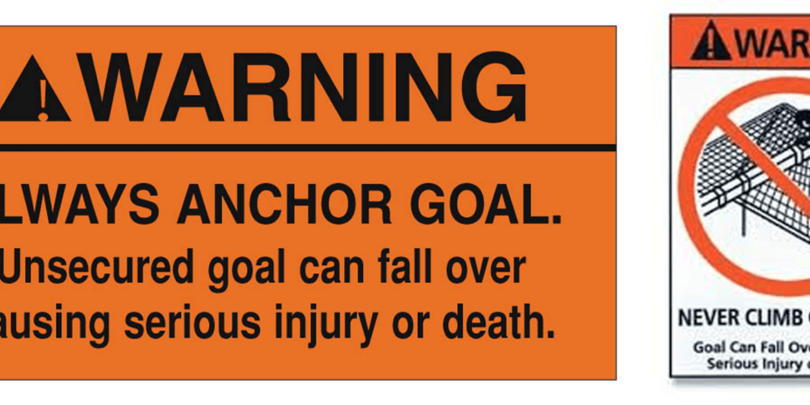 Soccer Goal Safety Sticker Large