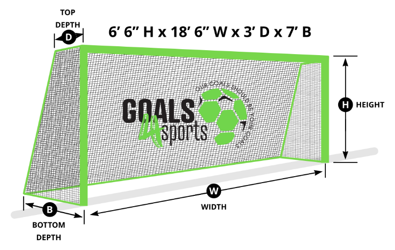 6.5' x 18' Soccer Net | Youth & Training Goal Nets