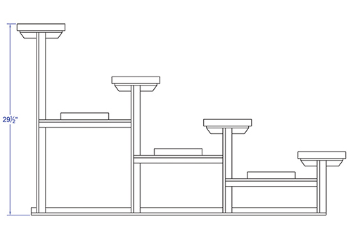 4-Row Bleacher - Height