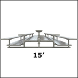 15 ft 3-Row Back-to-Back Bleacher