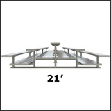 21 ft 3-Row Back-to-Back Bleacher