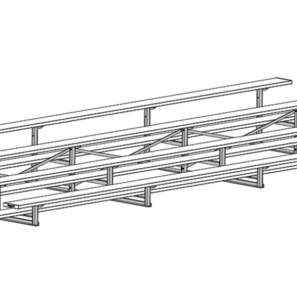 4-Row Bleachers - Galvanized Steel Understructure