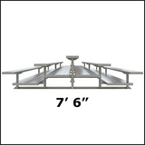 7 ft 6 inch 3-Row Back-to-Back Bleacher