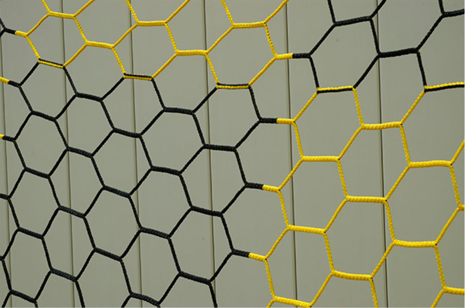 8x24 3mm Hexagonal Box Soccer Nets | Two Tone Soccer Net