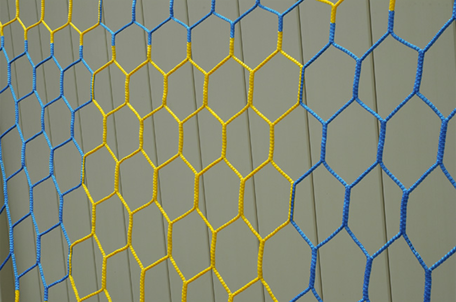 8x24 3mm Hexagonal Box Soccer Nets | Two Tone Soccer Net