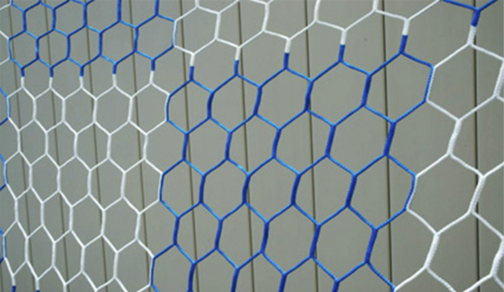 8x24 3mm Hexagonal Box Soccer Nets | Two Tone Soccer Net