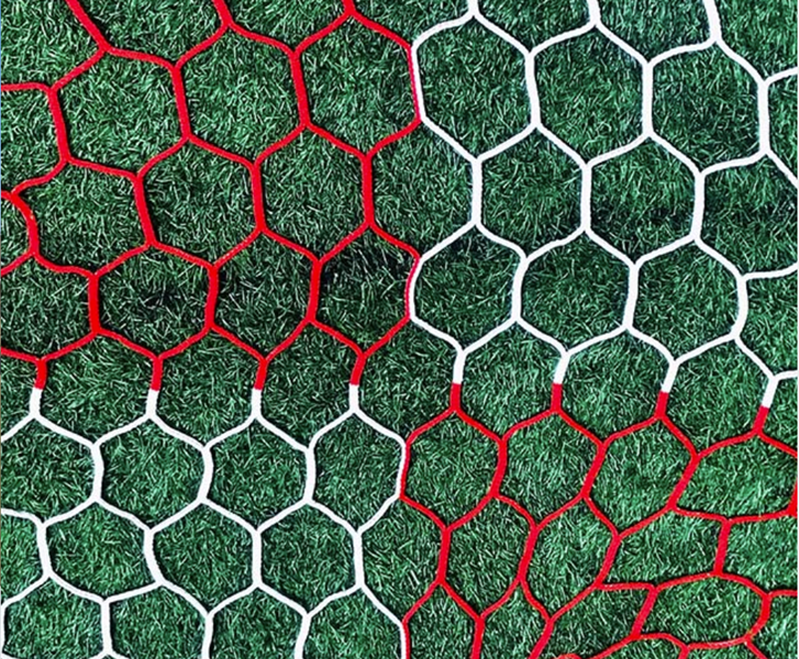 8x24 3mm Hexagonal Box Soccer Nets | Two Tone Soccer Net