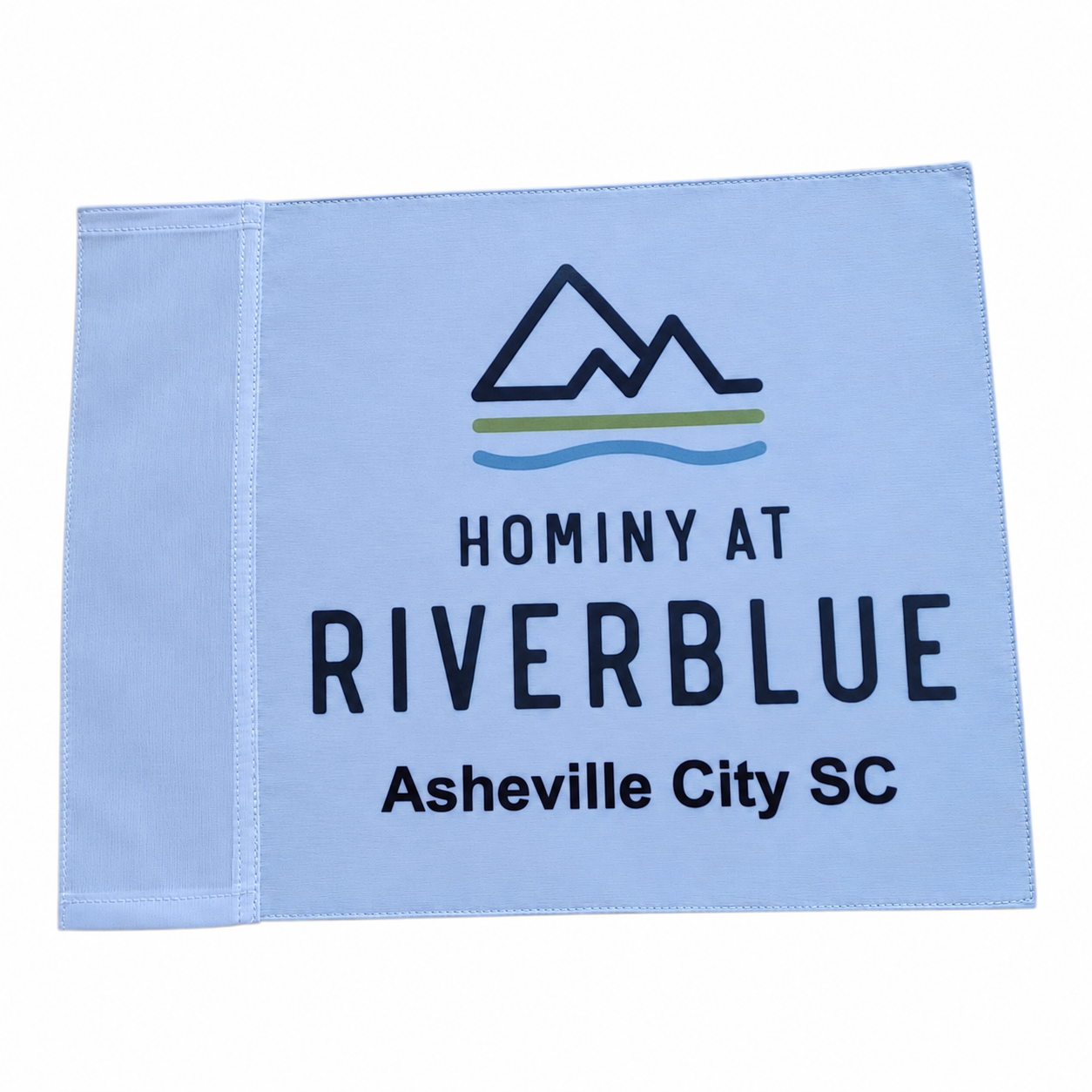 Asheville City SC Riverblue custom soccer corner flag with club design