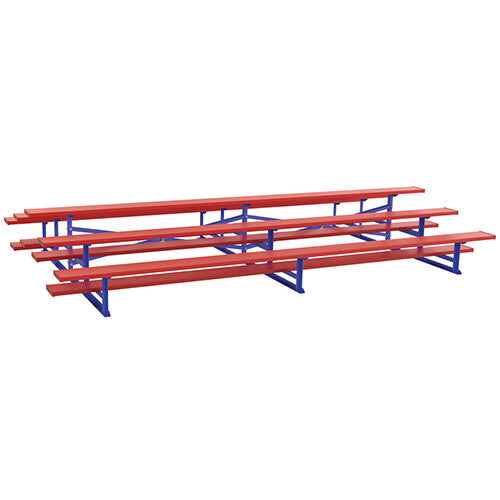 7.5ft 3-Row Back-to-Back Bleachers Powder Coated