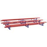 7.5ft 3-Row Back-to-Back Bleachers Powder Coated