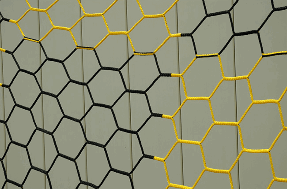 Black - Gold Checkered 3mm Hex Soccer Net