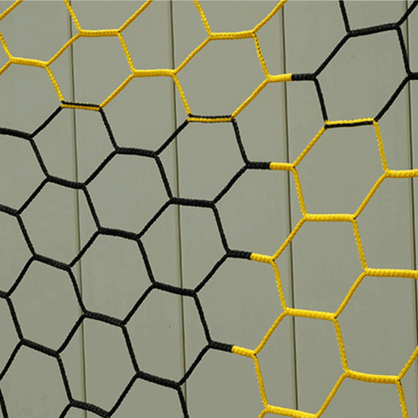 Black - Gold Checkered 3mm Hex Soccer Net