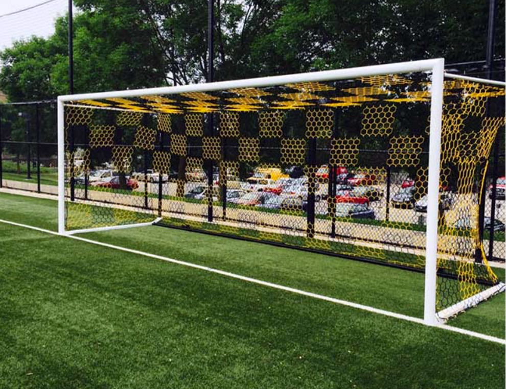 8x24 3mm Hexagonal Box Soccer Nets | Two Tone Soccer Net