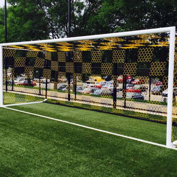 8x24 3mm Hexagonal Box Soccer Nets | Two Tone Soccer Net