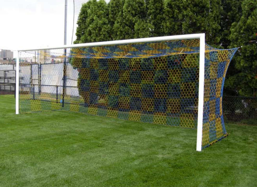 8x24 3mm Hexagonal Box Soccer Nets | Two Tone Soccer Net