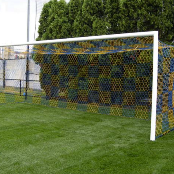 8x24 3mm Hexagonal Box Soccer Nets | Two Tone Soccer Net