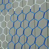 Blue - White Checkered 3mm Hex Soccer Net