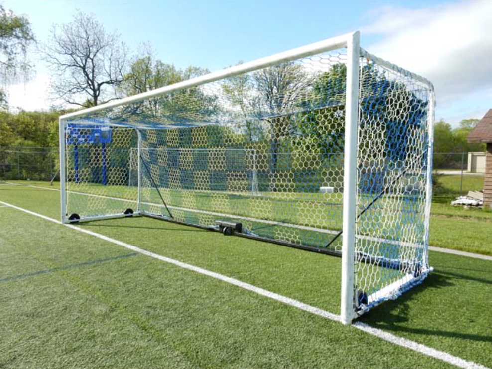 8x24 3mm Hexagonal Box Soccer Nets | Two Tone Soccer Net